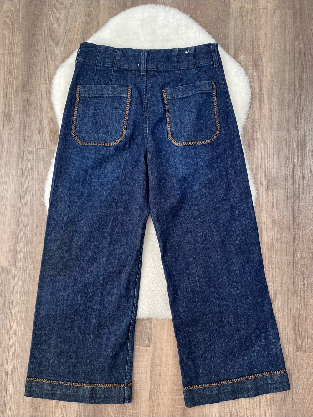 Maeve Colette Whipstitch High-Rise Wide-Leg Cropped Jeans - Picture 9 of 11